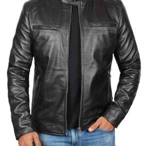 Dodge Lambskin Motorcycle Leather Jacket
