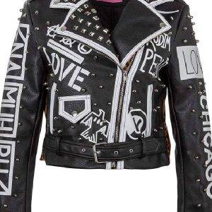 Punk Leather Jacket Womens