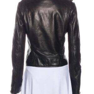 Balenciaga Black Womens Biker Leather Jacket