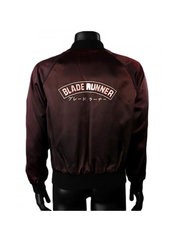 Blade Runner Crew Bomber Satin Jacket With Patch