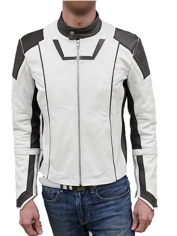 Elon Musk Spacex Flight Suit White Leather Jacket - Right Jackets