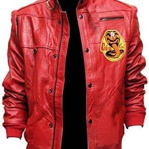 The Karate Kid Johnny Lawrence Cobra Kai Red Leather Jacket