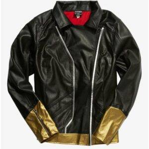 Her Universe Marvel Black Widow Girls Moto Leather Jacket