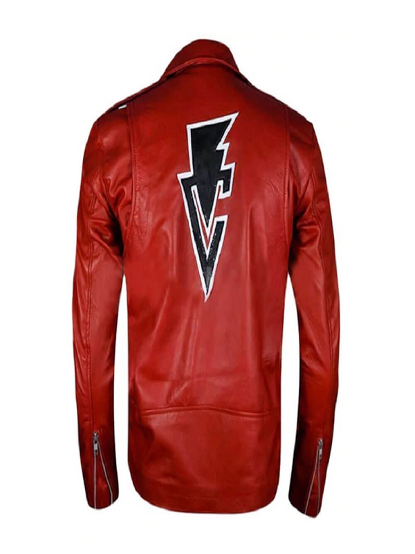 Fergal Devitt Professional Wrestler Motorcycle Red Leather Jacket