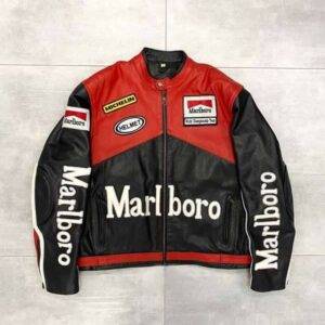 Marlboro Red & Black Leather Jacket