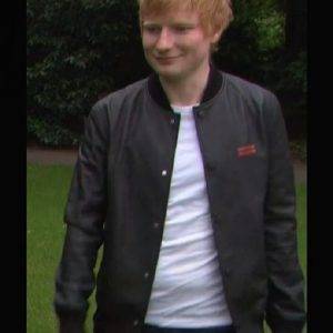 Wellchild Awards ED Sheeran Bomber Leather Jacke