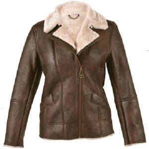 Shearling Sheepskin Brown Leather Jacket