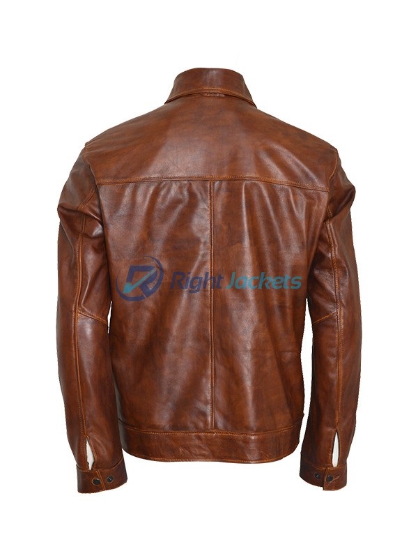 David Ramsey Arrow S4 Stylish Brown Leather Jacket