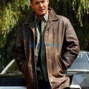 Jensen Ackles Supernatural Dean Winchester Brown Leaher Coat