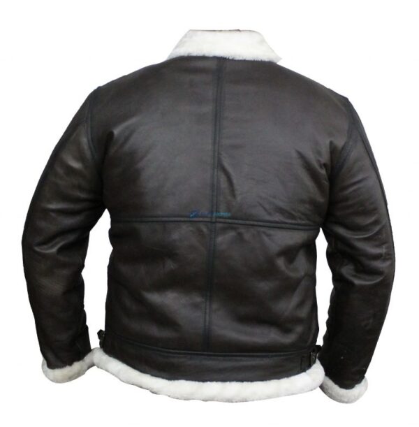 B3 White Fur Inside Winter Faux Leather Jacket