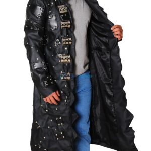 Adam Joseph Copeland Leather Black Leather Coat