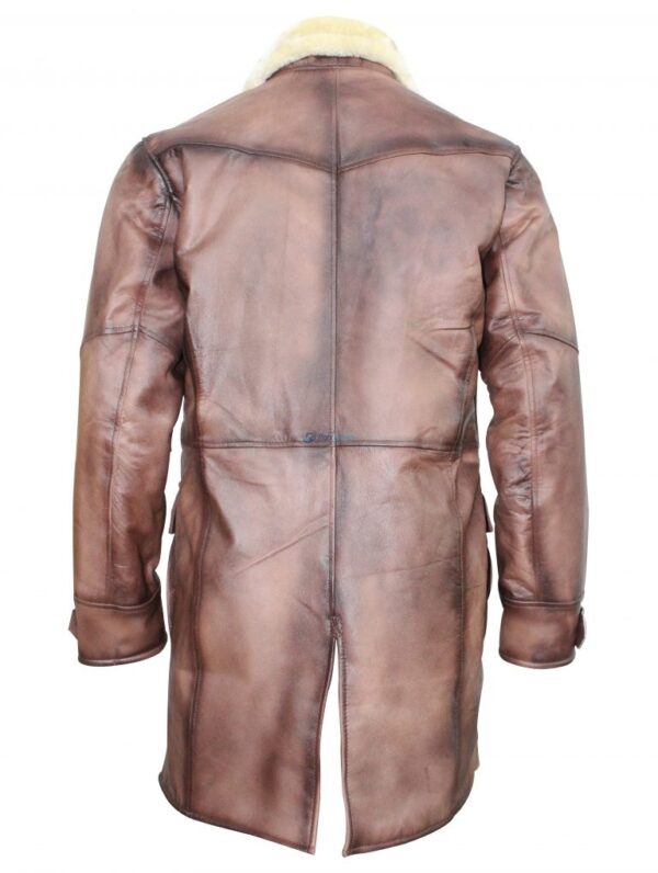 Tom Hardy The Dark Knight Rises Bane Shearling Leather Trench Coat