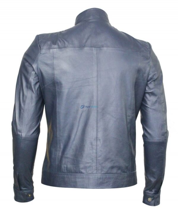 Mens Stylish Blue leather jacket