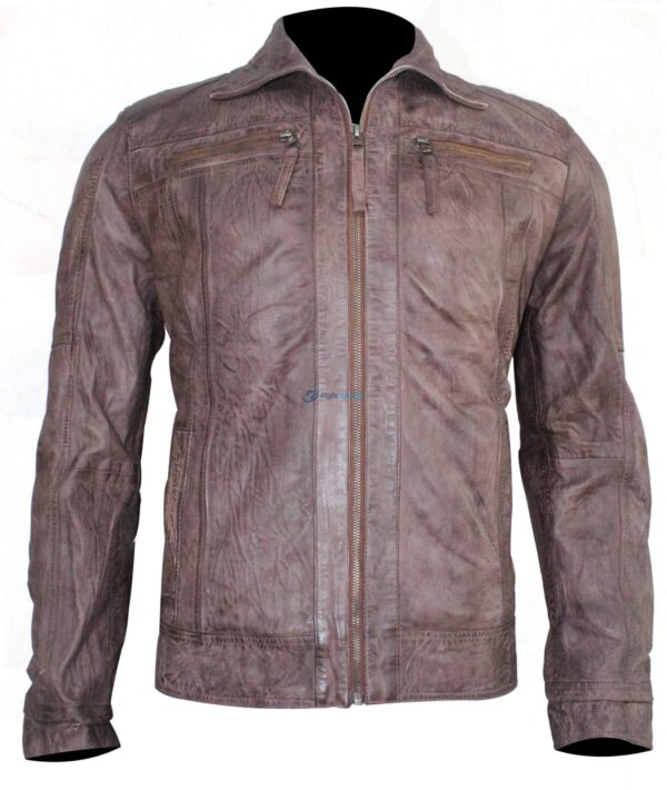 Mens Stylish leather Brown Jacket