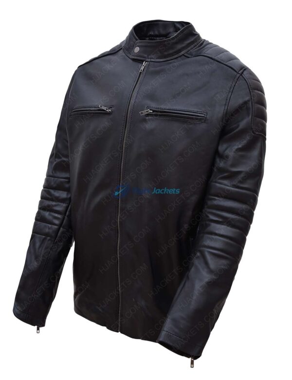 Scott Adkins Accident Man Mike Fallon Black Leather Jacket