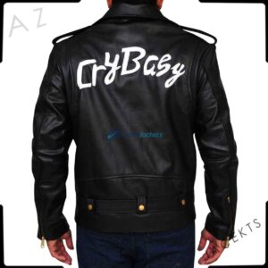 Johnny Depp Cry Baby Black Leather Biker Custom Jacket