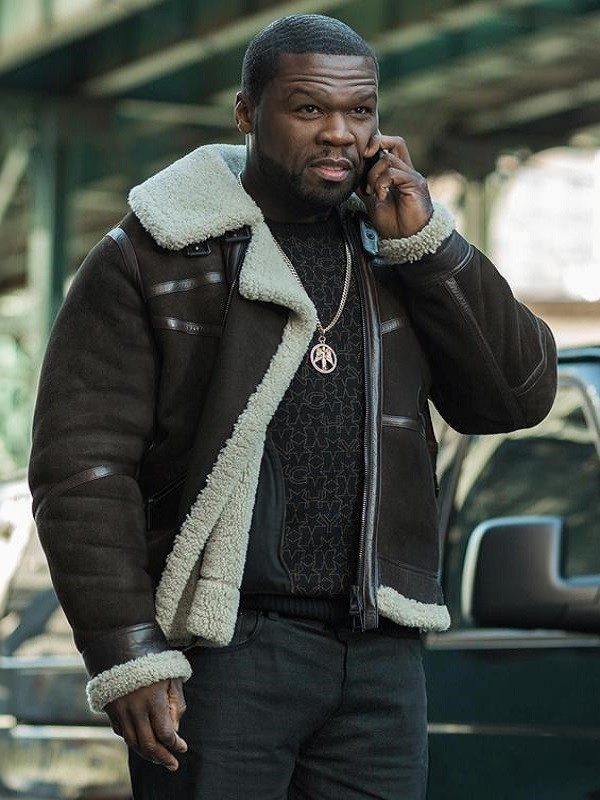 50 Cent Singer Furr Collar Leather Jackit