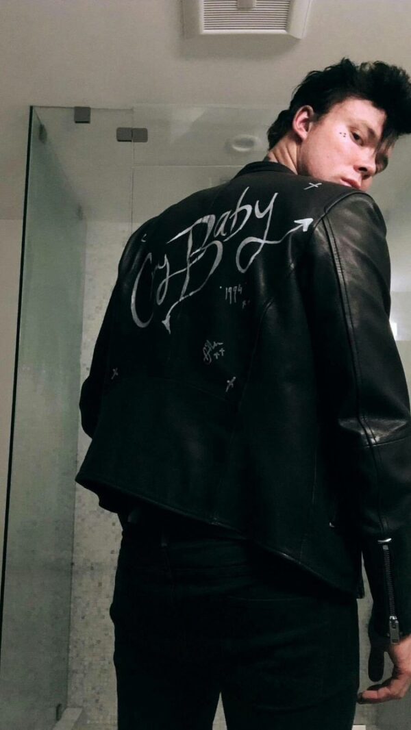Ashton Cry 5sos Black Leather Jacket