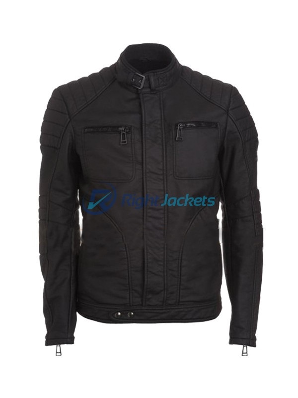 Arrow John Barrowman Black Real Leather Jacket