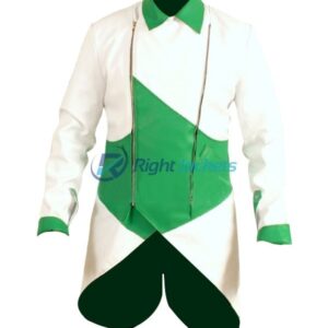 Connor Kenway Assassins Creed 3 Faux Green White Jacket Costume