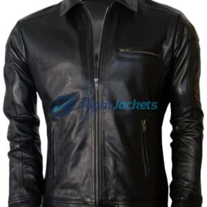 Aaron Paul Need For Speed Motorcycle Black Leather Jacket