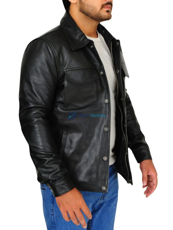 Adam Lambert American Singer Black Leather Jacket (Copy)