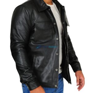 Adam Lambert American Singer Black Leather Jacket