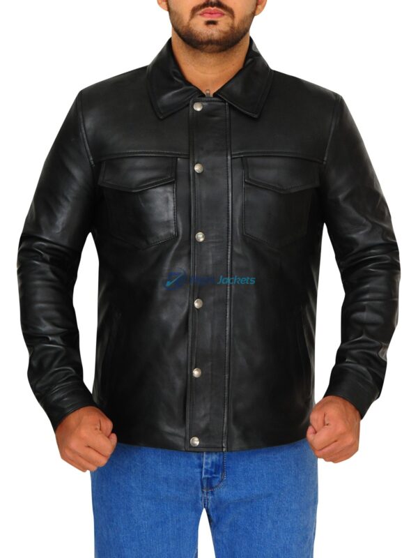 Adam Lambert American Singer Black Leather Jacket (Copy)