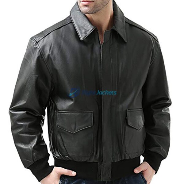 Men’s Air Force A-2 Genuine Leather Flight Bomber Jacket