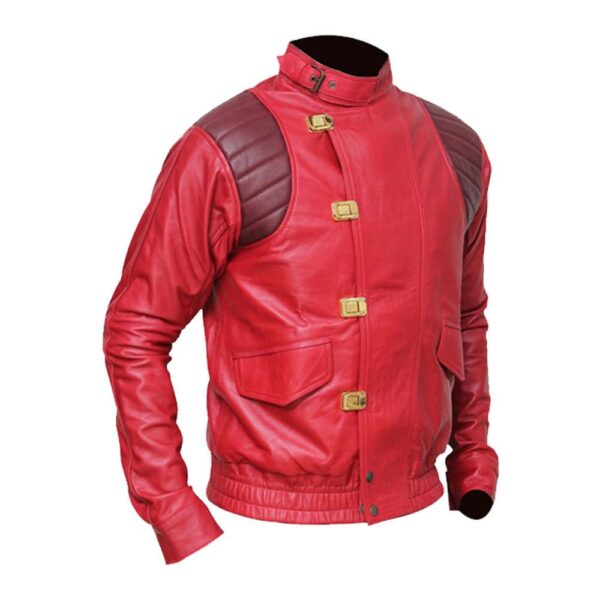 Classic Akiras Kaneda Capsule Logo Red Leather Jacket