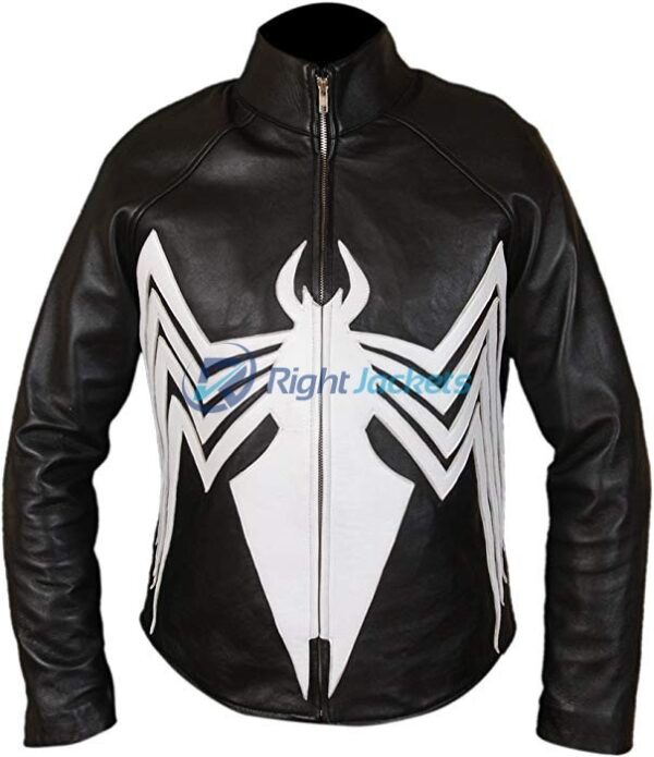 Amazing Spider Man Venom Spiderman Black Leather Jacket