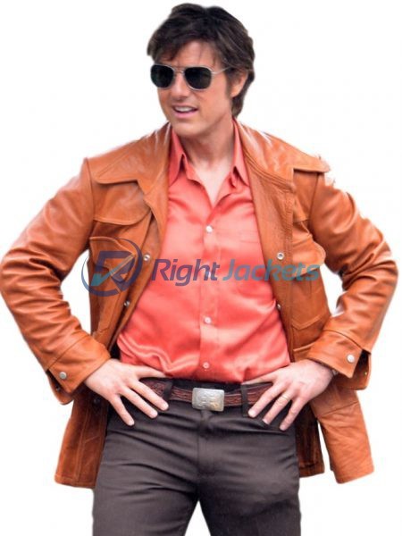 American Made Tom Cruise Mena Barry Seal Brown Leather Jacked