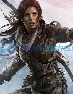 Angelina Jolie Lara Croft Rise Of The Tomb Raider Black Silk Jacket
