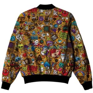 Cartoon Screen Printed Jacket