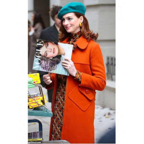 Anne Hathaway Moderns Love Lexi Orange Coat