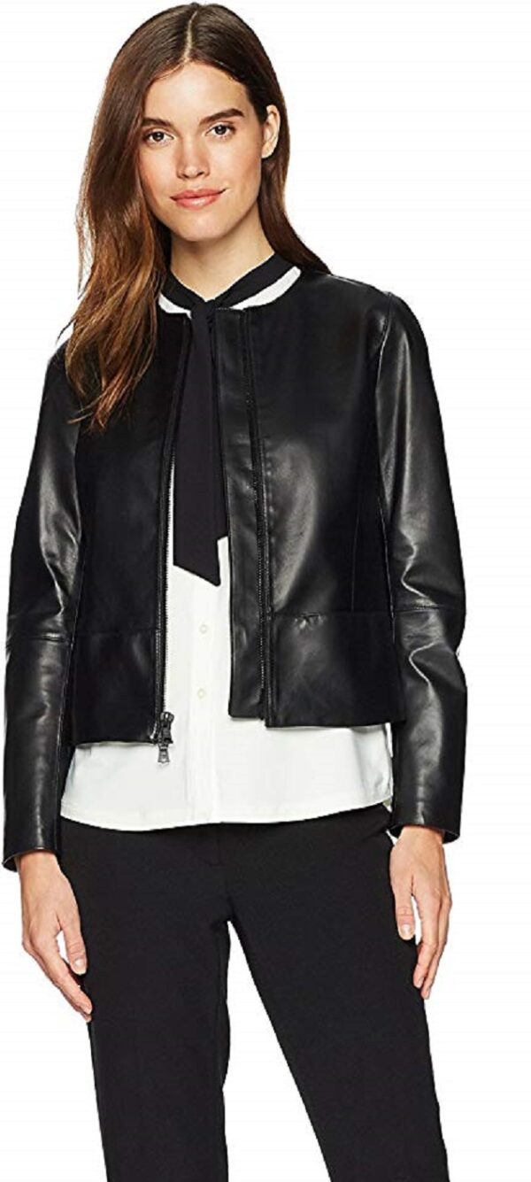 Anne Kleins Black Leather Jacket (Front)