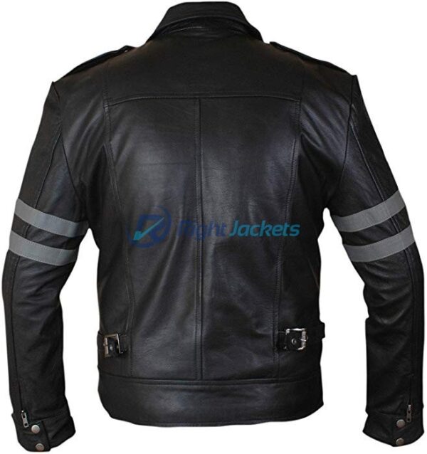 Ansel Elgort Fault In Our Stars Black Waxed Leather Jacket