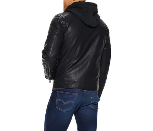 Apt. 9 Leather Moto Jackets With Removable Hood