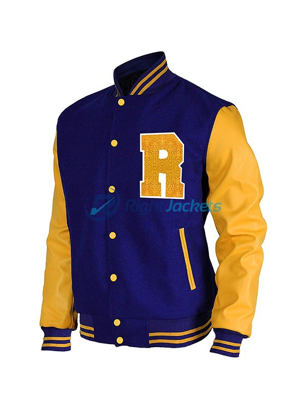 Blue Yellow KJ APA Riverdale Season 3 Varsity Jacket - Right Jackets