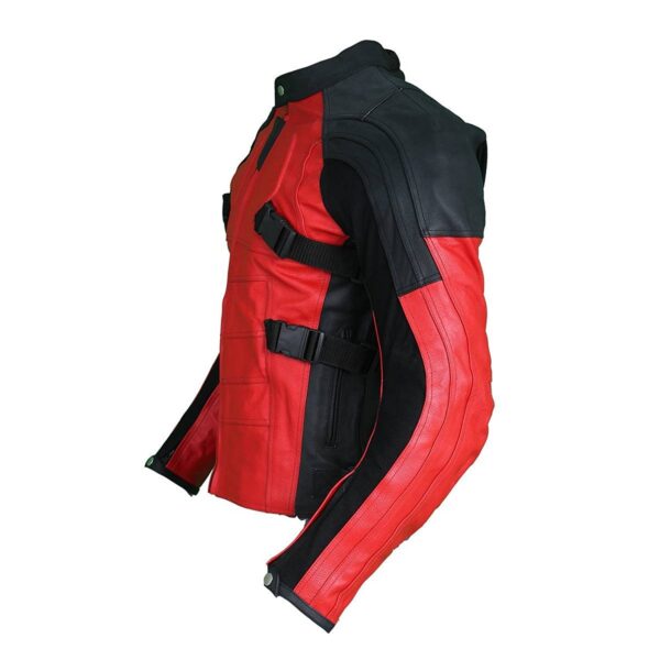 Armored Style Deadpool Biker Leather Jacket