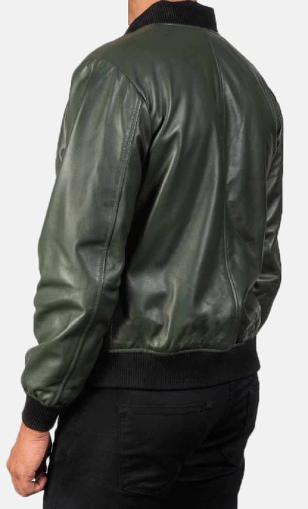 Army Green Leather Jackets 1