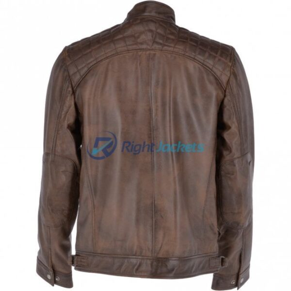 Ashwood Faux Leather Bronx 2 Biker Brown Jacket