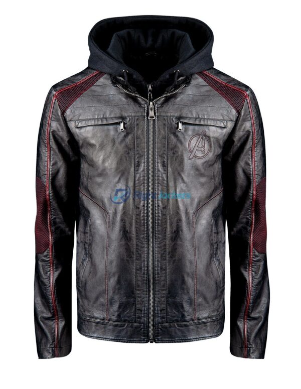 Avengers Premium Limited Edition Black Leather Custom Jacket