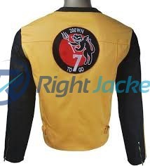 B J Blazkowicz Wolfenstein 2 Leather Yellow Leather Jacket