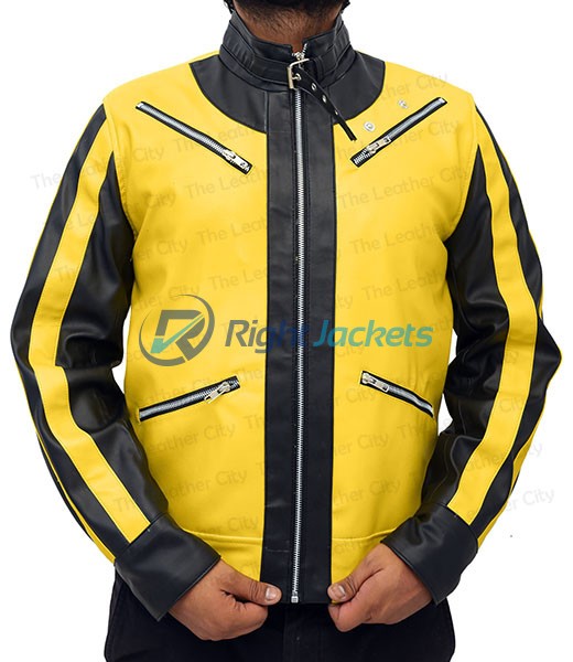 B J Blazkowicz Wolfenstein 2 Leather Yellow Leather Jacket