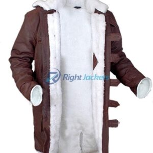 Bane Stonewash Leather Brown Coat