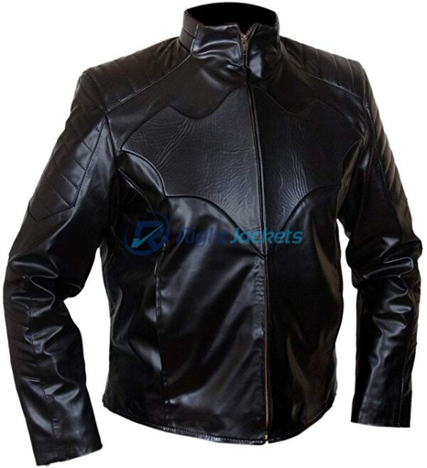 Batman Christian Bale Biker Faux Black Leather Jacket 2