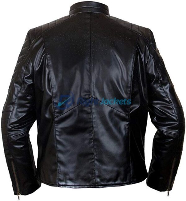 Batman Christian Bale Biker Faux Black Leather Jacket