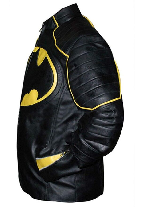 Batman Yellow Logo Leather Jackets