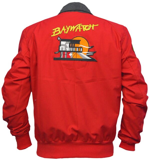 Baywatch Lifeguard Bomber Red Cotton Jackit